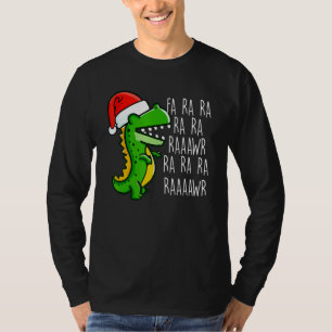 T-shirt Dinosaure Fa Ra Ra Ra Rawr Rex Noël Xmas Enfants