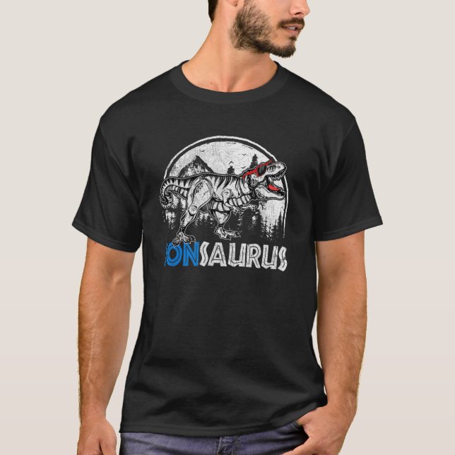 T-shirt Dinosaure Famille T Rex Son Saurus Drôle Sonsaurus (Devant)