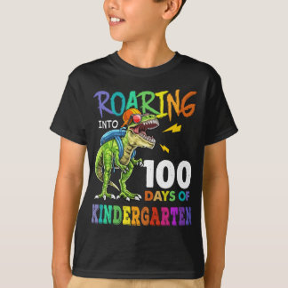 T-shirt Dinosaure Gravé Dans 100 Jours De Maternelle
