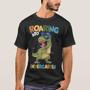 T-shirt Dinosaure Gravé Dans La Maternelle T Rex Retour À