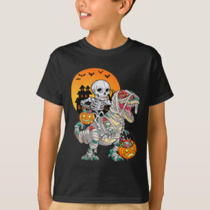 T-shirt Dinosaure Halloween T Rex squelette effrayant garç