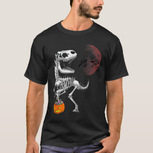T-shirt Dinosaure Halloween T Rex squelette effrayant garç