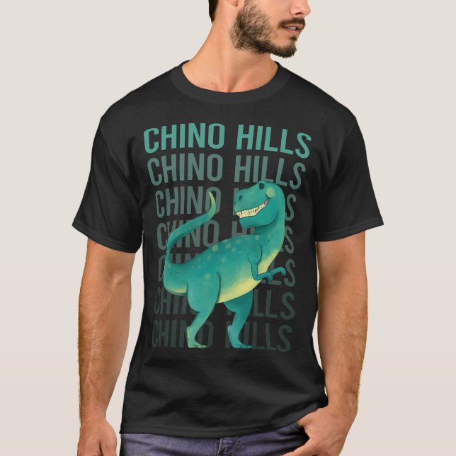 T-shirt Dinosaure heureux Chino Hills (Devant)