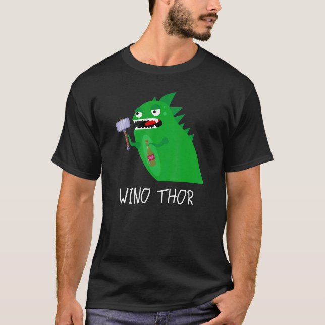 T-shirt Dinosaure Hommes Vider WINO THOR (Devant)