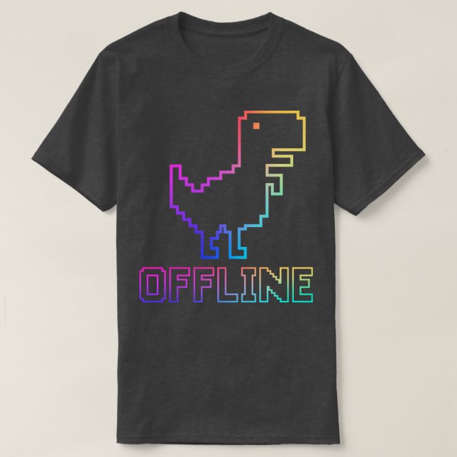 T-shirt Dinosaure hors ligne (Design devant)