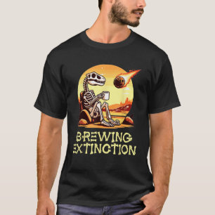 T-shirt Dinosaure Humour café Meteor Brassage Extinction F