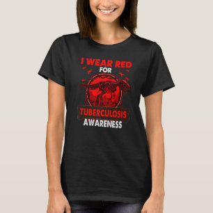 T-shirt Dinosaure Je Porte Le Rouge Pour La Sensibilisatio