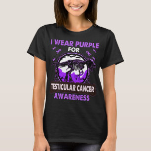 T-shirt Dinosaure Je Porte Le Violet Pour Le CANCER TÉMOIG