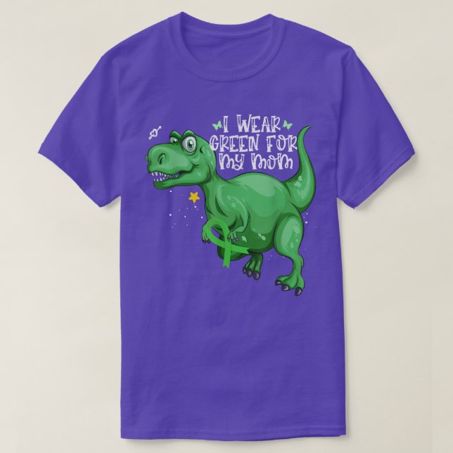 T-shirt Dinosaure Je Porte Vert Pour Ma Mère Santé Mentale (Design devant)
