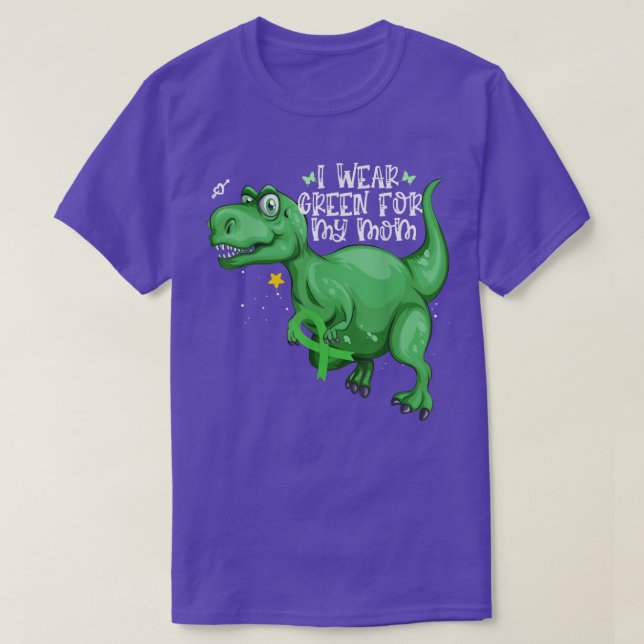 T-shirt Dinosaure Je Porte Vert Pour Ma Mère Santé Mentale (Design devant)