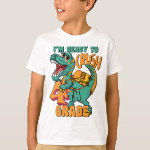T-shirt Dinosaure Je suis prêt à écraser 4e année 