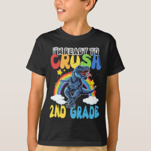 T-shirt Dinosaure Je suis prêt à écraser la 2e année