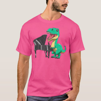 T-shirt Dinosaure Jouer Piano Dinosaure Dinosaure Piano Cu