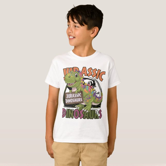 T-shirt dinosaure jurassique (Devant entier)