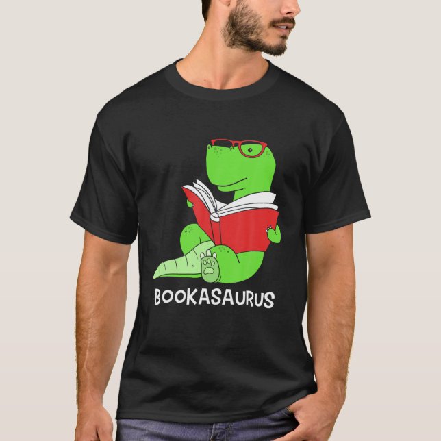 T-shirt Dinosaure Lecture Livre Bookasaurus Bookwort (Devant)