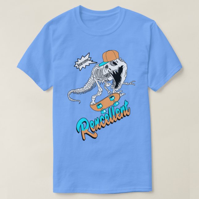T-shirt Dinosaure main tiré Rexcellent (Design devant)