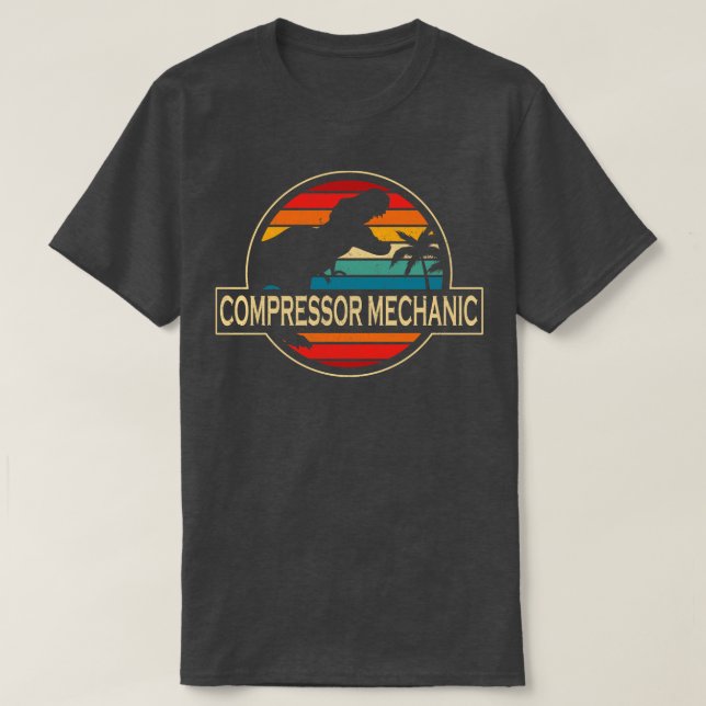T-shirt Dinosaure Mécanique Compresseur (Design devant)