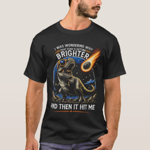 T-shirt Dinosaure Météore Étoile Devenant Plus Lumineuse T