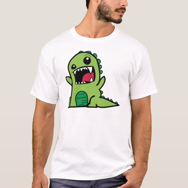 T-shirt Dinosaure mignon de bande dessinée (Devant)