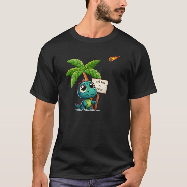 T-shirt dinosaure mignon et drôle (Devant)