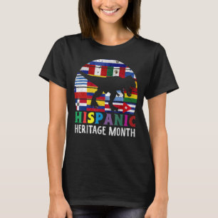 T-shirt Dinosaure Mois du patrimoine hispanique National L
