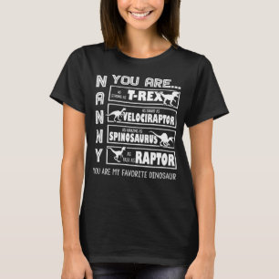 T-shirt Dinosaure Nanny Mon Dinosaure Gif favori