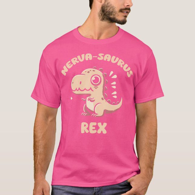 T-shirt Dinosaure Nervasaurus Mignonne Drôle Rex Pour Moi  (Devant)
