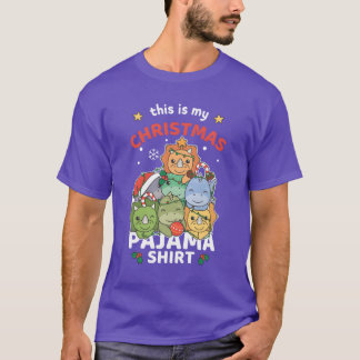 T-shirt Dinosaure Noël Pyjama de Noël garçon