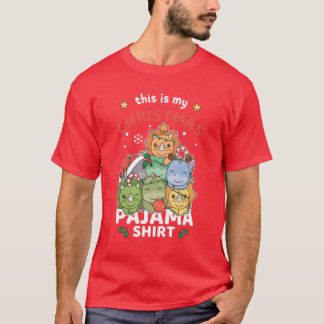 T-shirt Dinosaure Noël Pyjama de Noël garçon