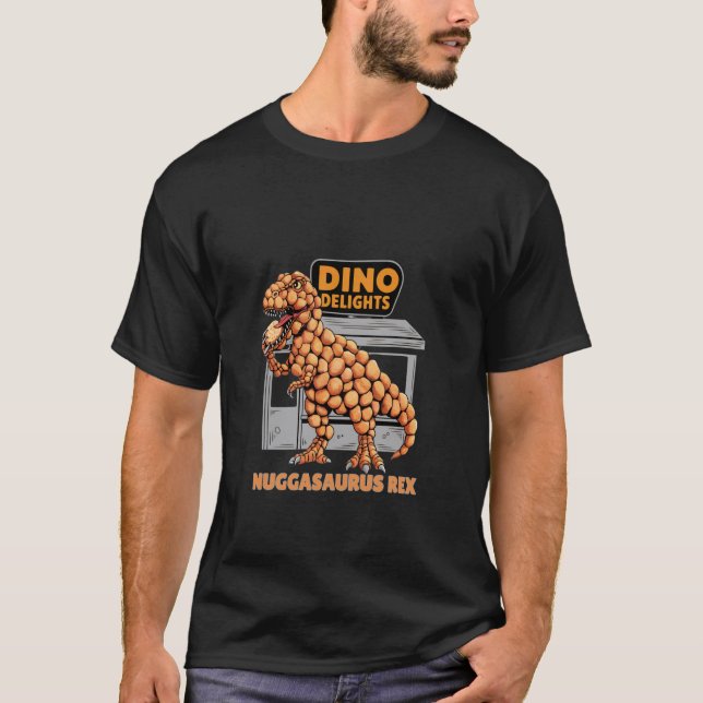 T-shirt Dinosaure Nugget de Poulet T Rex Nuggasaurus Rex D (Devant)