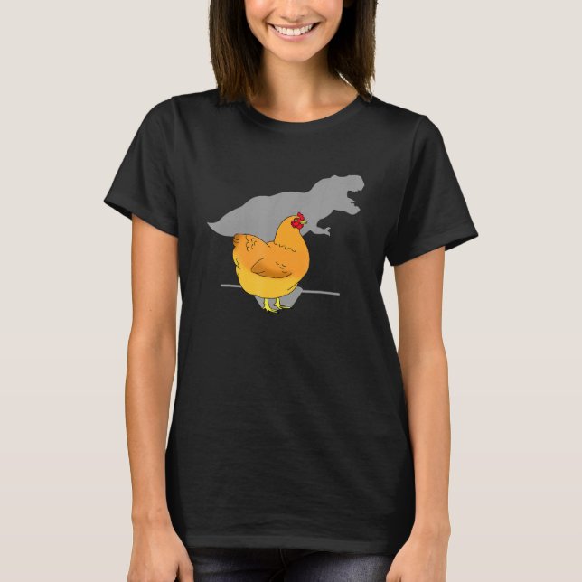 T-shirt Dinosaure Ombre T Rex De Poulet Hen Lover Cute Chi (Devant)