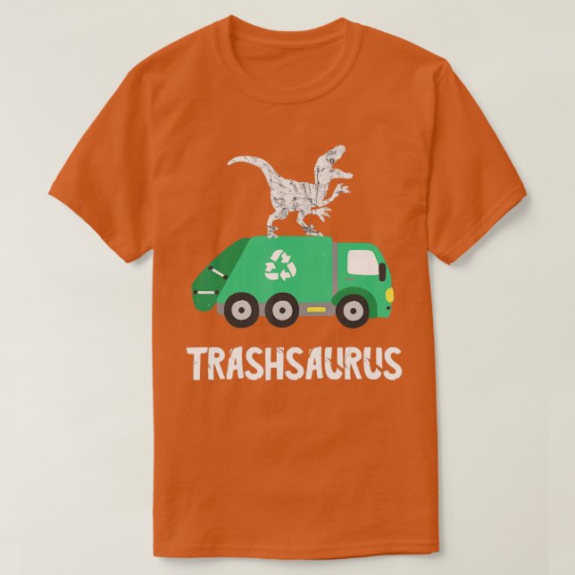 T-shirt Dinosaure ordures camion Dino Recycle Tr (Design devant)