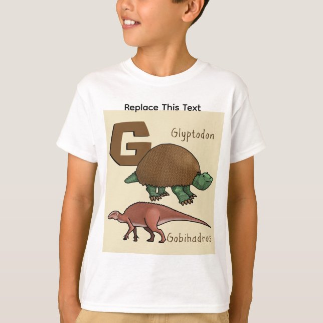 T-shirt dinosaure ou animal préhistorique (Devant)