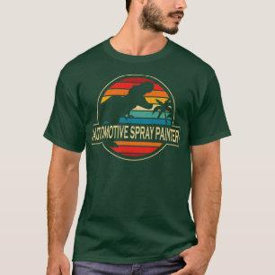 T-shirt Dinosaure Peintre Spray Automobile
