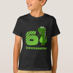 T-shirt Dinosaure personnalisé 6e anniversaire
