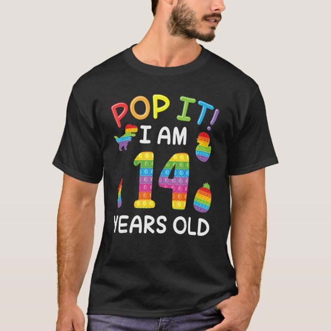 T-shirt Dinosaure Pinapple Pied Pop It I Am 13 Ans (Devant)