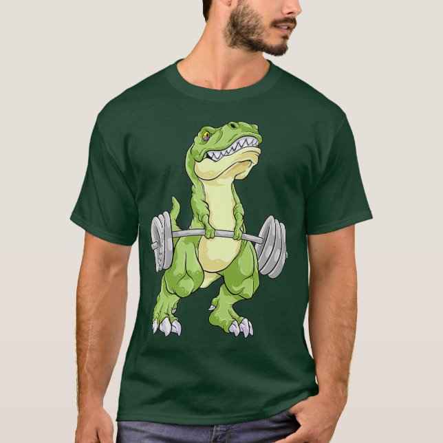 T-shirt Dinosaure Poids T Rex Fitness Fitness entraînement (Devant)