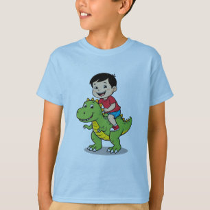 T-Shirt Dinosaure pour l'équitation de garçon Aven
