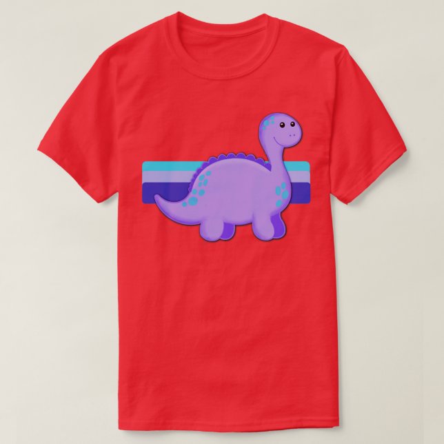 T-shirt Dinosaure pourpre (Design devant)