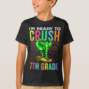 T-shirt Dinosaure Premier Jour D'école 7e Skateboardin
