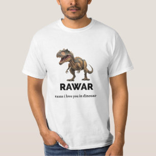 T-shirt Dinosaure Rawr déclaration d'amour