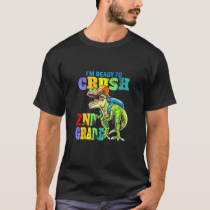 T-shirt Dinosaure Retour À L'École Je Suis Prêt À Écraser