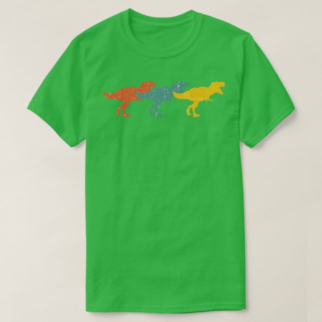 T-shirt dinosaure rétro trex en détresse vintage (Design devant)