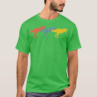 T-shirt dinosaure rétro trex en détresse vintage