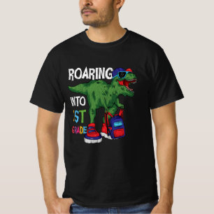 T-shirt Dinosaure rugissant en 1re année Cadeau de rentrée