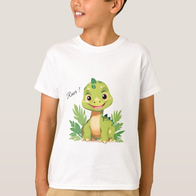 T-shirt Dinosaure sauvage zoo de la jungle Anniversaire ga (Devant)