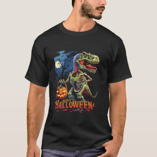 T-shirt Dinosaure Scary T rex Zombie Joyeux Halloween Homm