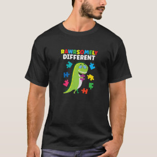 T-shirt Dinosaure T Rex Différent Rawrsomment Autisme