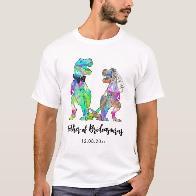 T-shirt Dinosaure T-Rex drôle Père de Brideasaurus (Devant)