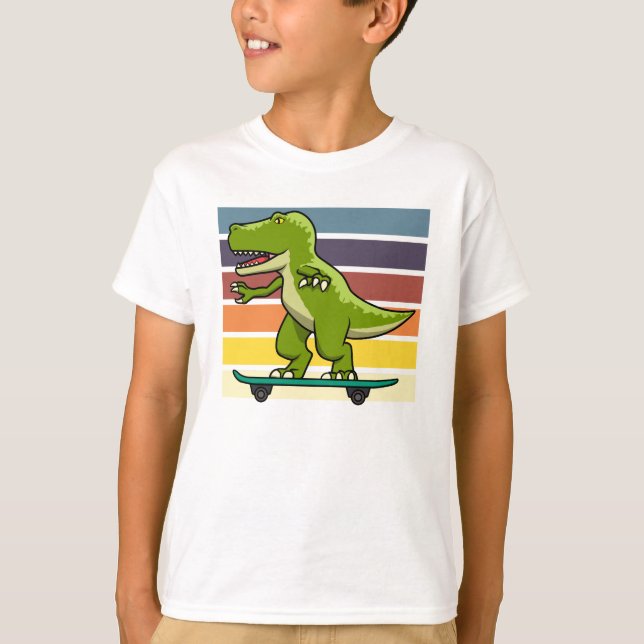 T-shirt Dinosaure T-Rex skater (Devant)